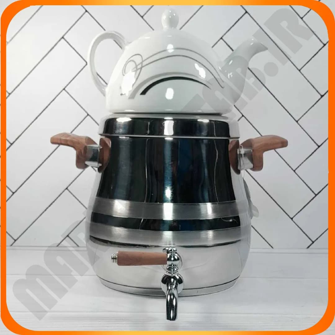 کتری قوری دسته باکالیت طرح چوب مدل آتنا ناسیونال