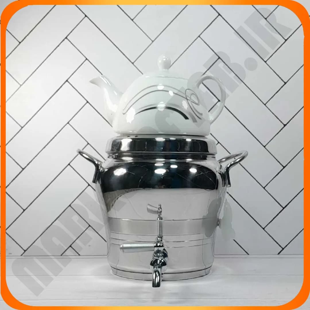 کتری قوری دسته استیل مدل آریسا ناسیونال