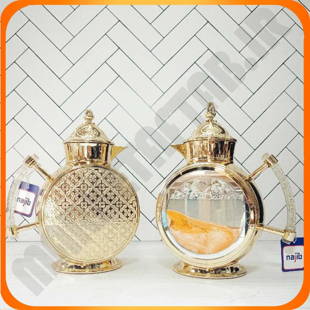 فلاکس فانتزی چای و قهوه طلایی براق NB6020G نجیب