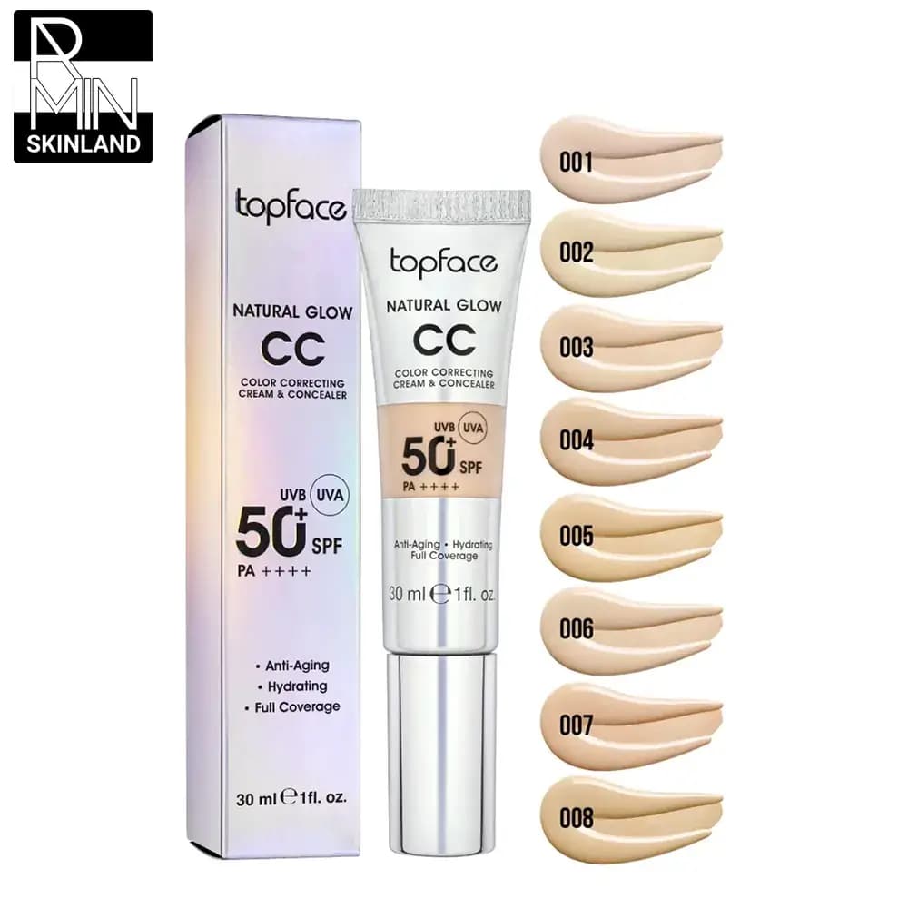 سی‌ سی کرم تاپ فیس SPF 50 مدل نچرال گلو حجم 30ml — تصویر ۳
