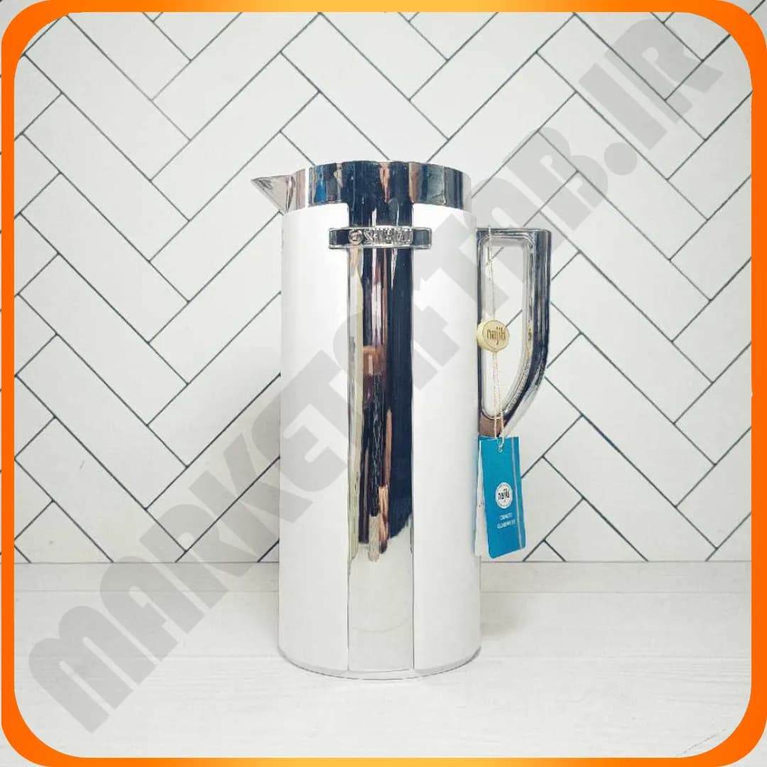 فلاسک یک لیتر سفید نقره SHIMIZU نجیب