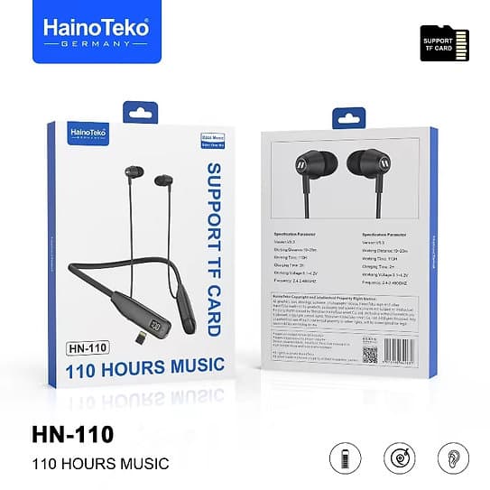 هندزفری بلوتوثی گردنی هاینوتکو مدل HainoTeko HN-110 — تصویر ۲
