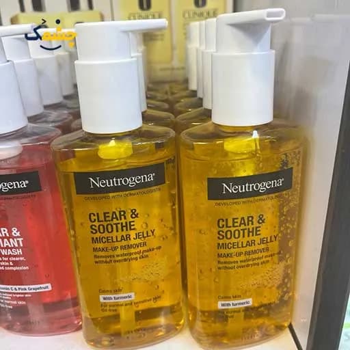 ژل میسلار نوتروژینا پاک کننده صورت حاوی عصاره زردچوبه 200 میل Facial cleansing micellar gel containing Neutrogena turmeric extract 200 ml — تصویر ۳