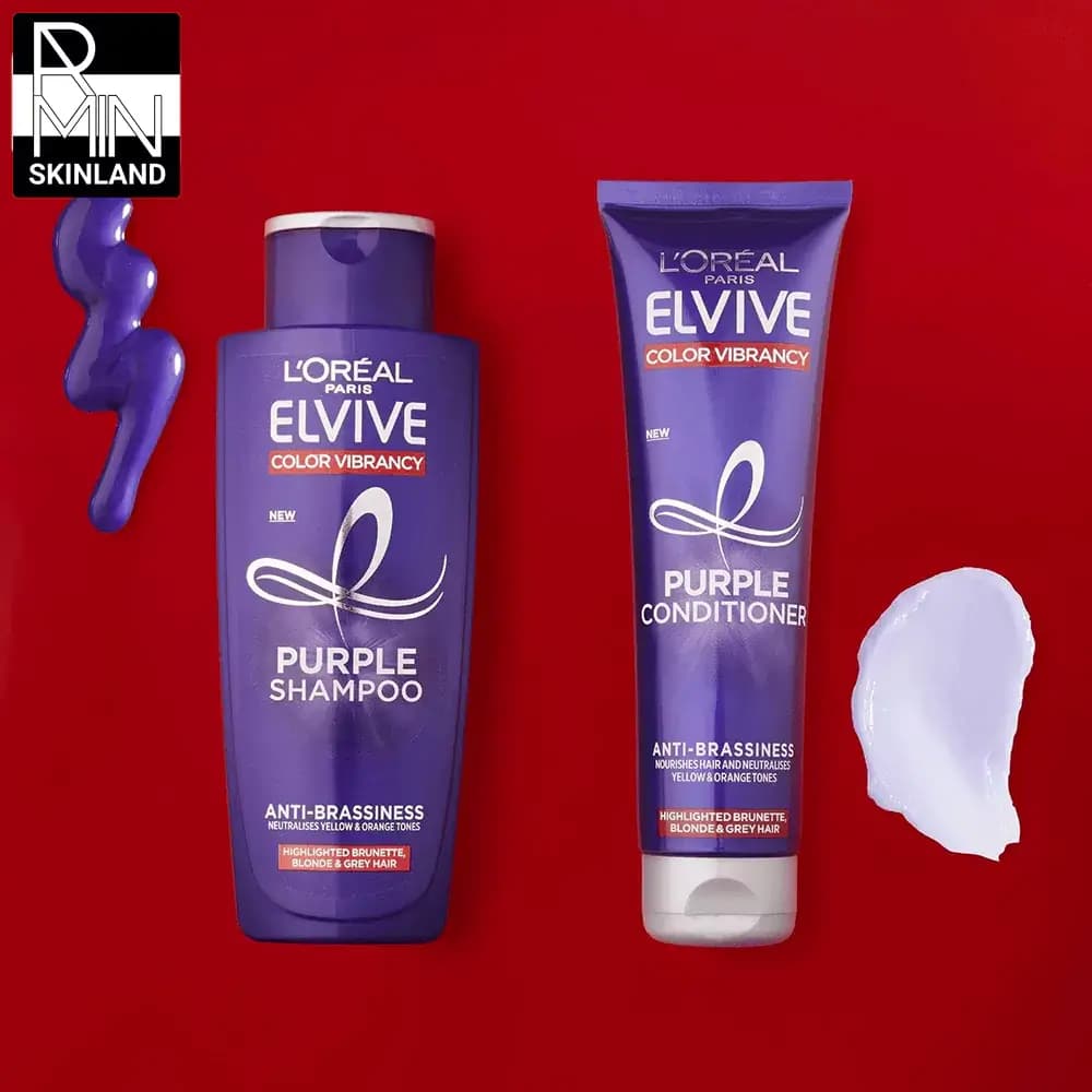 شامپو بنفش لورآل ضد زردی مدل ELSEVE حجم 200ml — تصویر ۳