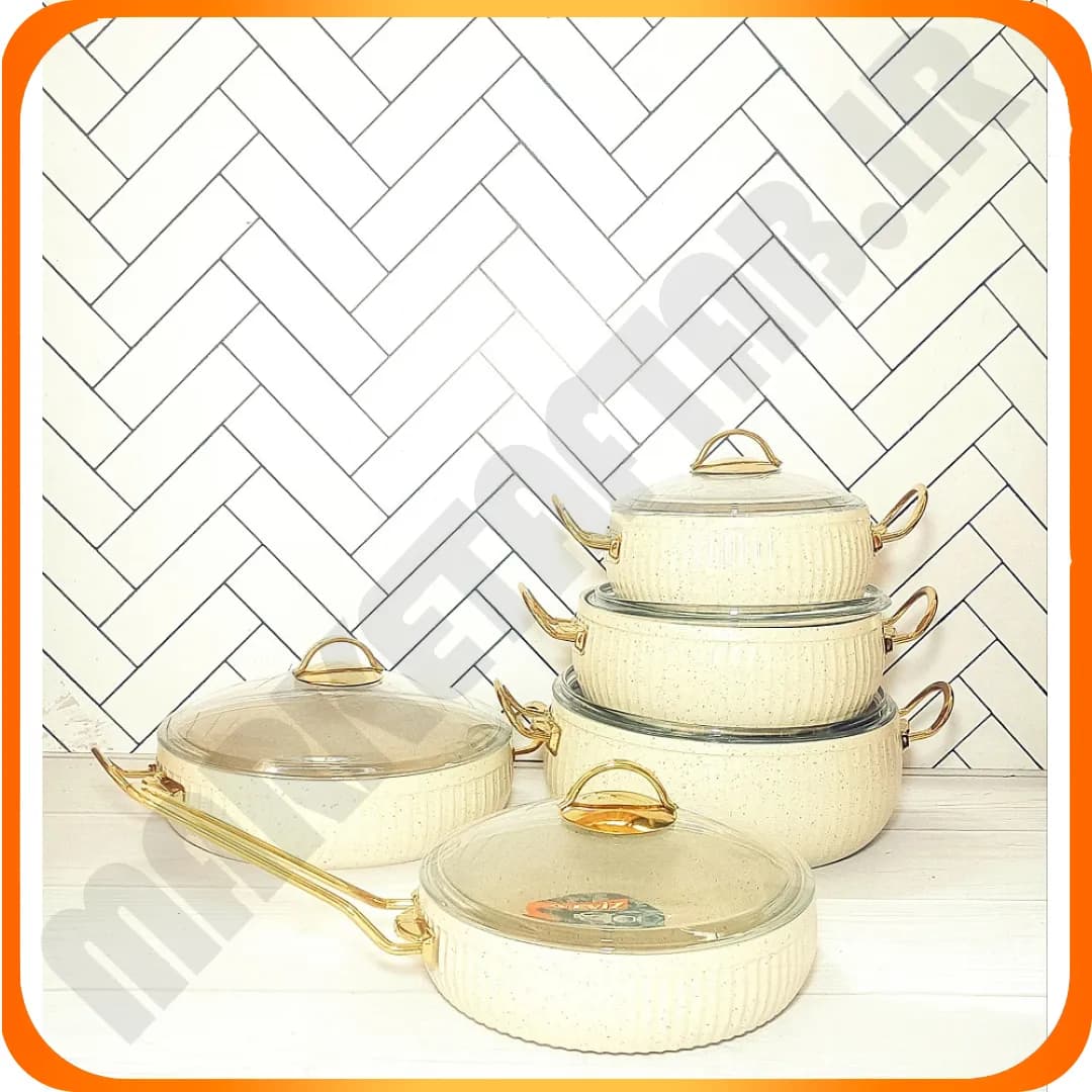 سرویس 10 پارچه سلین کرم گرانیت اویز