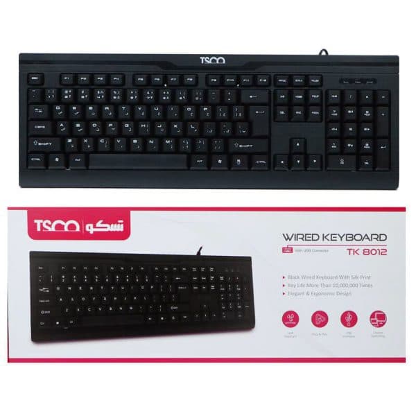 کیبورد سیم دار تسکو مدل TSCO TK8012 — تصویر ۴