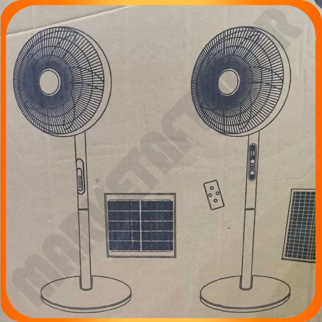 پنکه شارژی ایستاده همراه با پنل خورشیدی JG-F316HS امیران