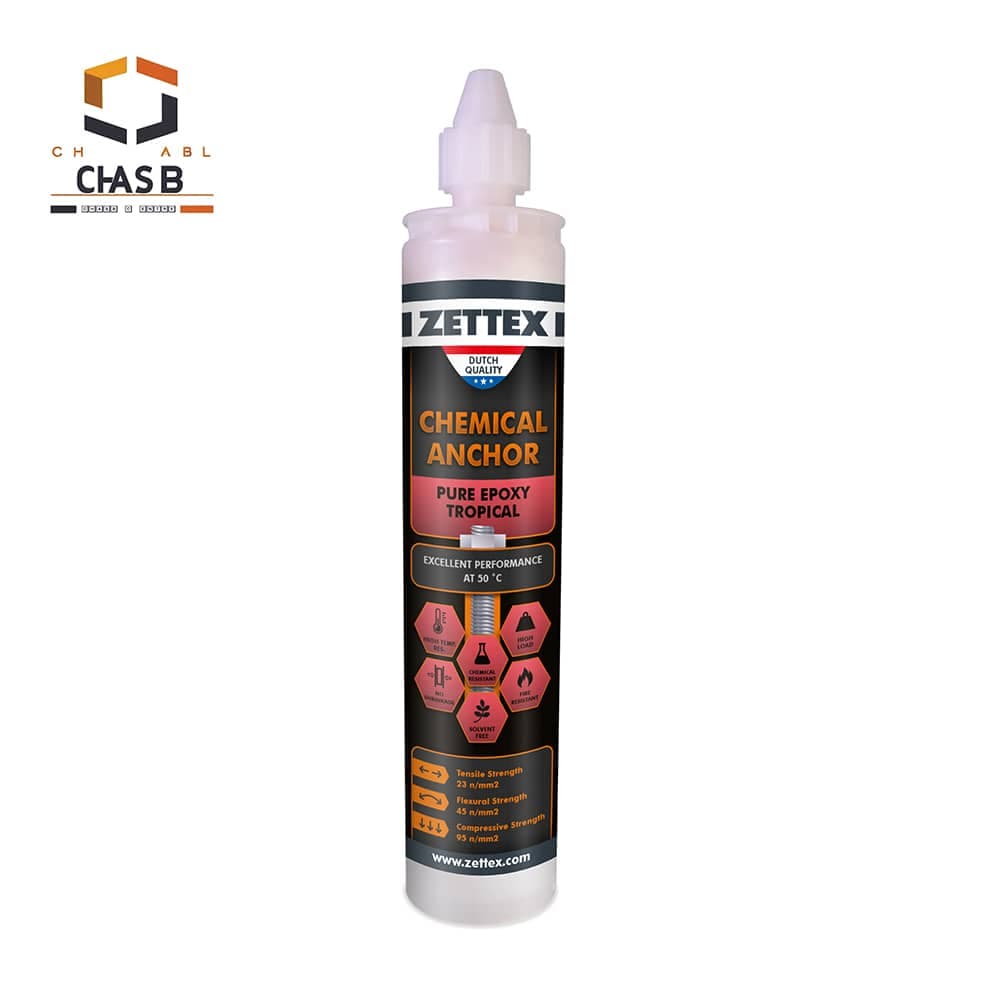چسب کاشت میلگرد تروپیکال زتکس ZETTEX Chemical Anchor Pure Epoxy Tropical — تصویر ۲