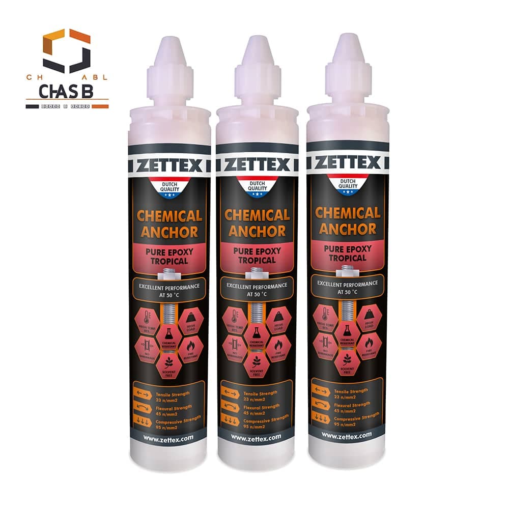 چسب کاشت میلگرد تروپیکال زتکس ZETTEX Chemical Anchor Pure Epoxy Tropical — تصویر ۳