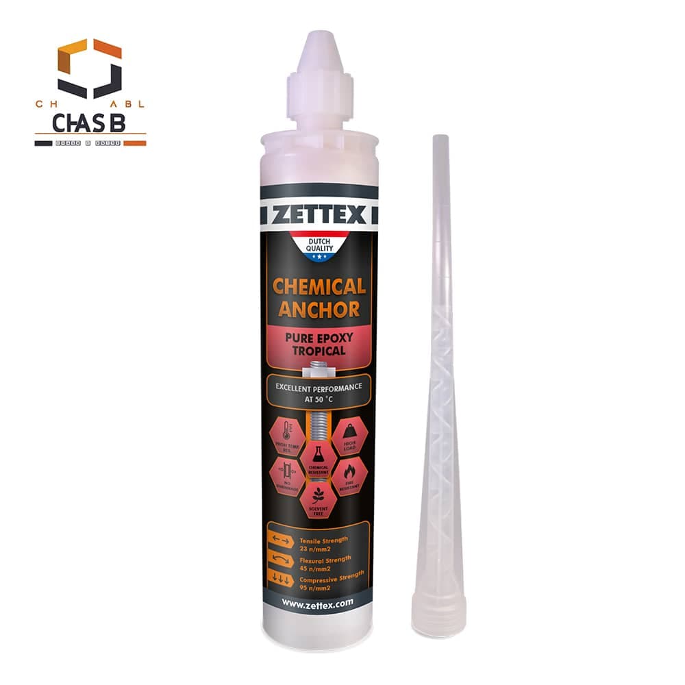 چسب کاشت میلگرد تروپیکال زتکس ZETTEX Chemical Anchor Pure Epoxy Tropical