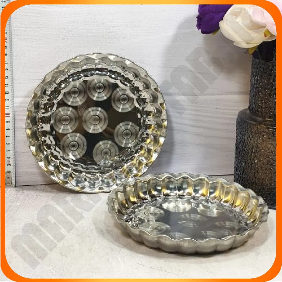 سینی 23/5 استیل ساده شهرزاد