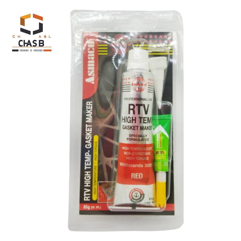 چسب واشرساز حرارتی RTV قرمز آسماکو ASMACO RTV HIGH TEMP-GASKET MAKER 85gr