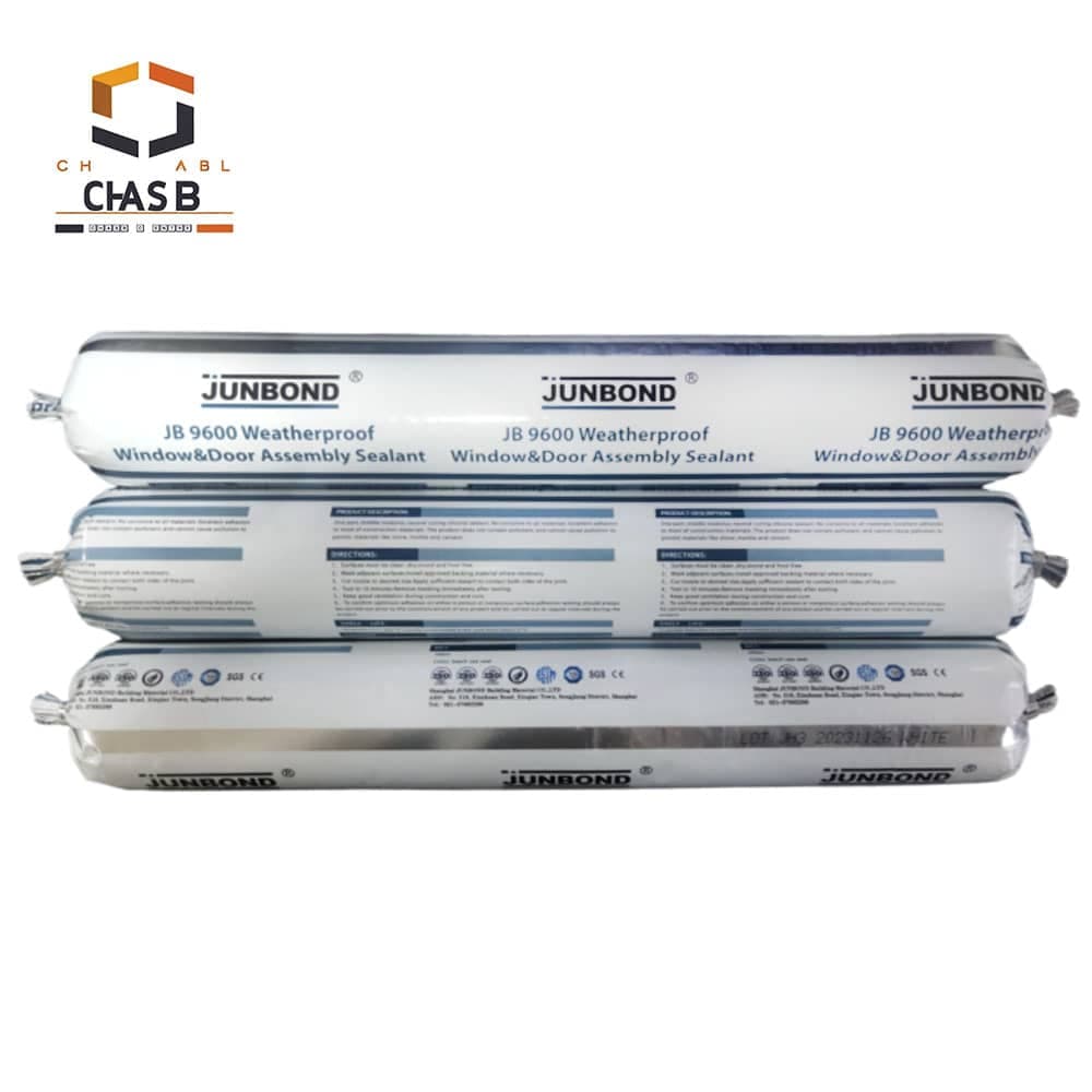 چسب سيليكون مونتاژ ضدآب سوسيسی سفید جانباند مدل JUNBOND 9600 WEATHERPROOF ASSEMBLY SEALANT 600ml – JB9600 — تصویر ۴