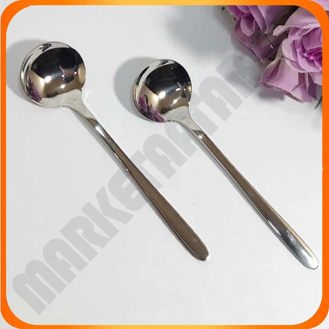 قاشق سوپ خوری استیل ساده زومبا