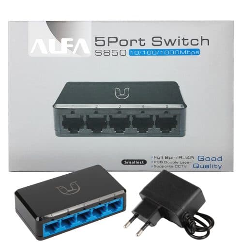 هاب سوئیچ آلفا ALFA 5Port 1000 S850