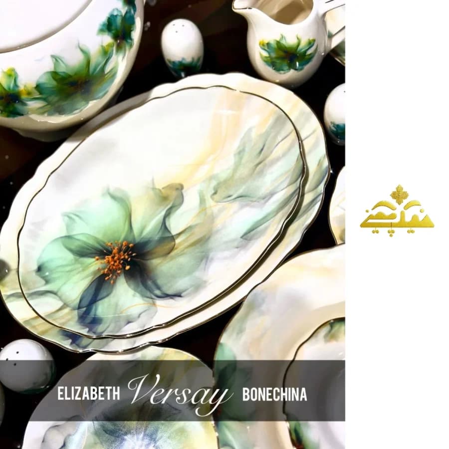 سرویس چینی الیزابت MAP طرح ورسای 18 نفر 118 پارچه چینی توس قالب ملبورن — تصویر ۸