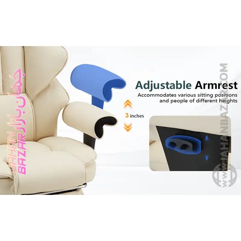 صندلی اداری ارگونومیک با ماساژ و گرمایش از 6 نقطه هومرست HOMREST — تصویر ۸