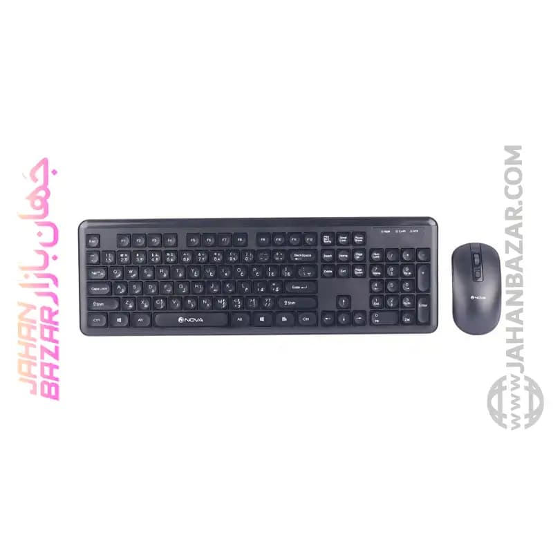 کیبورد و ماوس بی سیم نوا NOVA مدل NKM-1402WL