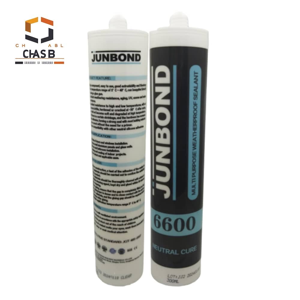 چسب درزگیر خنثی شفاف چند منظوره ضد آب جانباند مدل 6600 – JUNBOND neutral curing multi-purpose weatherproof sealant 300ML — تصویر ۳