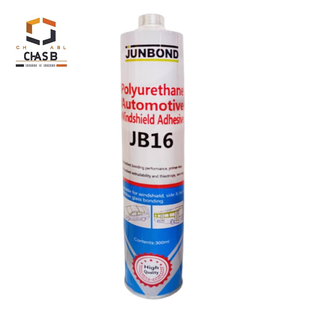 چسب پلی اورتان کارتریج مشکی جانباند مدل JUNBOND BLACK POLYURETHANE AUTOMOTIVE WINDSHIELD ADHESIVE 300ML– JB16