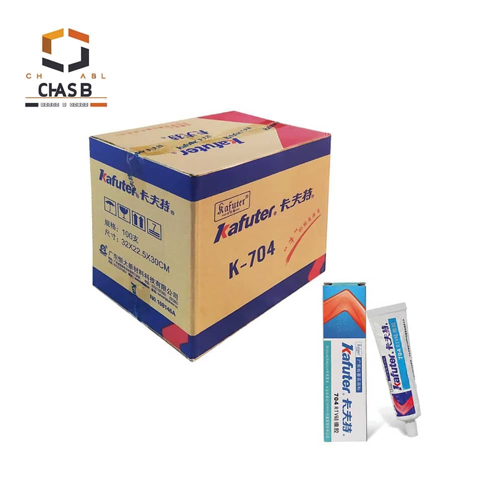 چسب سیلیکون سفید کافوتر مدل KAFUTER K-704 SILICONE INDUSTRIAL ADHESIVE 45GR- K-704 — تصویر ۵
