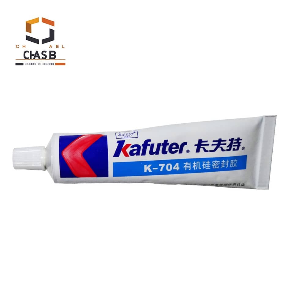 چسب سیلیکون سفید کافوتر مدل KAFUTER K-704 SILICONE INDUSTRIAL ADHESIVE 45GR- K-704 — تصویر ۲