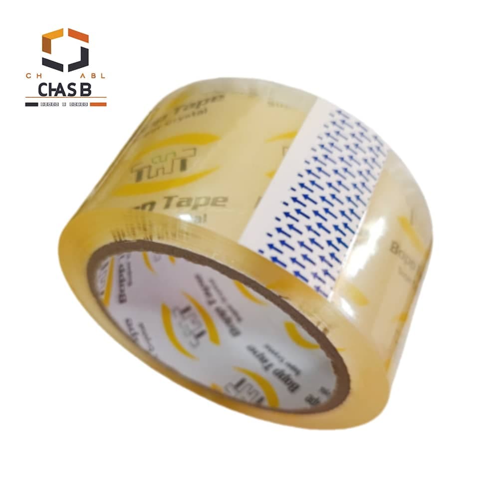 نوار چسب پهن شیشه ای 5 سانت 90 یارد THT – مدل زرد