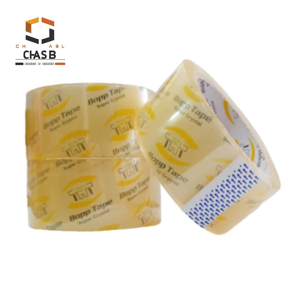 نوار چسب پهن شیشه ای 5 سانت 90 یارد THT – مدل زرد — تصویر ۲