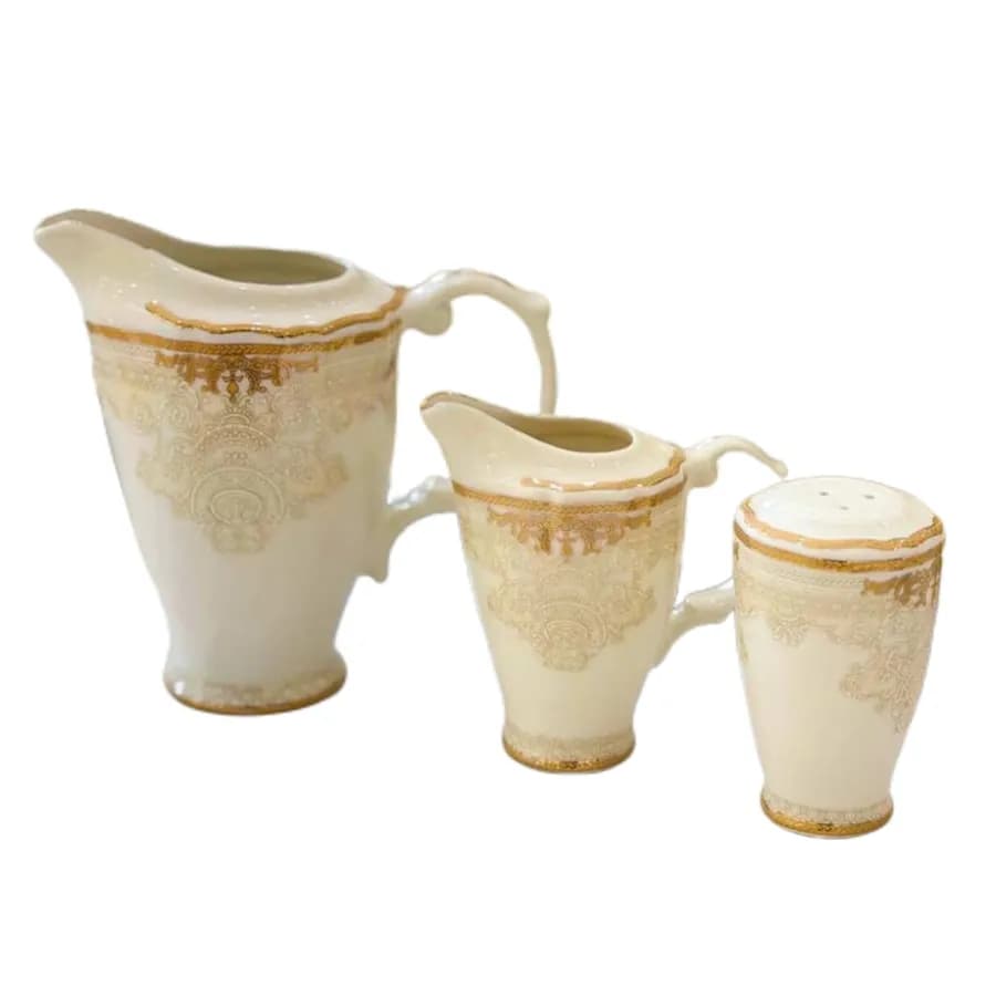 سرویس چینی توس برند ادگار (edgar) مورگان طلا 12 نفره 101 پارچه — تصویر ۳