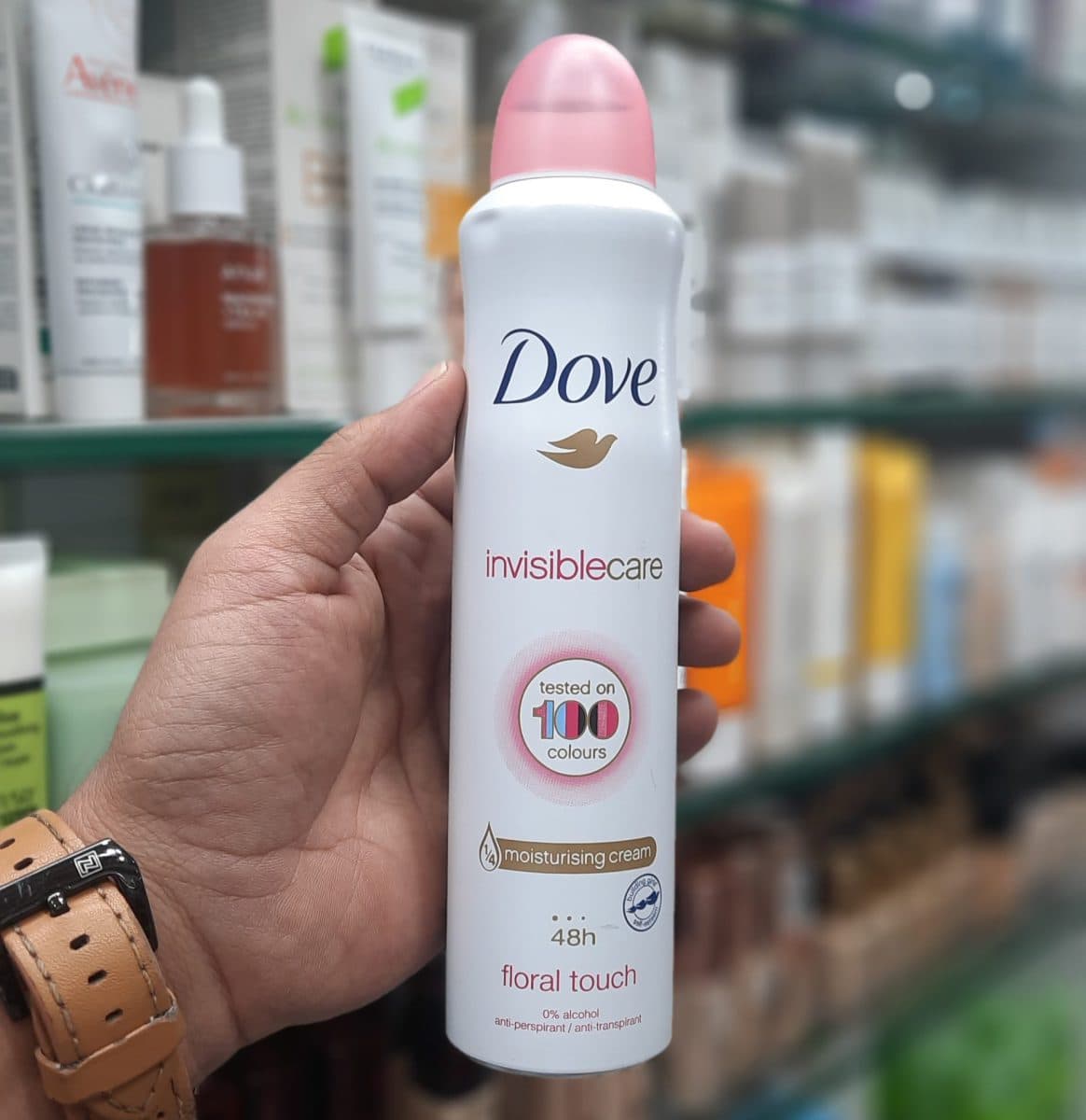 اسپری داو رایحه ۱۰۰صورتی حجم۲۵۰ml مدل INVISIBLE CARE (ساخت UK) — تصویر ۲