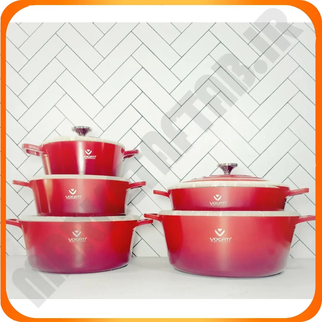 سرویس 10 پارچه گرانیت ROND قرمز ووگاتی