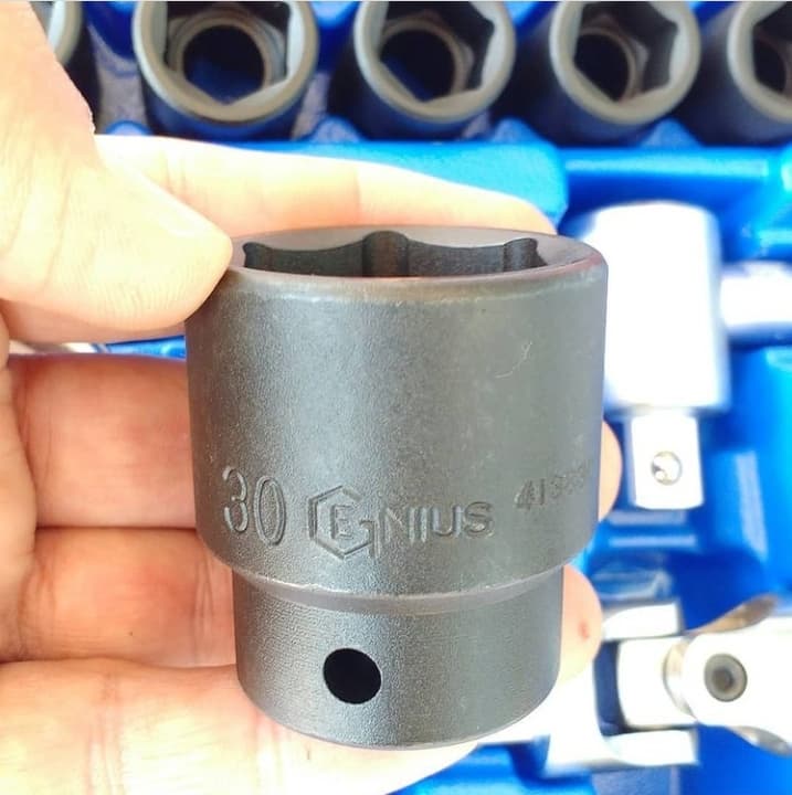 جعبه بکس مشکی فشارقوی 24 پارچه جنیوس سایز8 تا 32 میلی متر ساخت تایوان — تصویر ۴