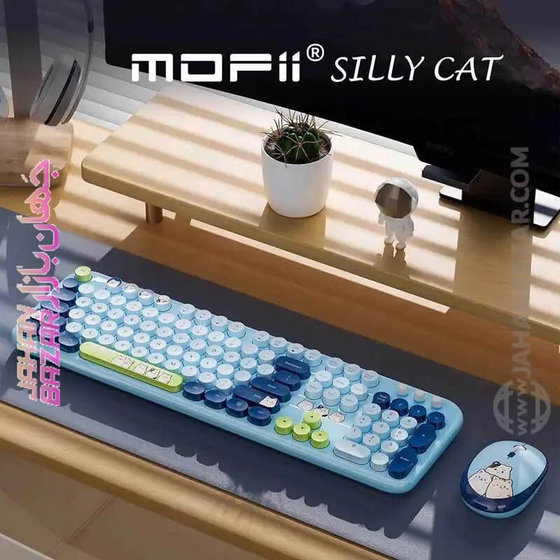 کیبورد و ماوس بی سیم مافی مدل Silly Cat — تصویر ۲