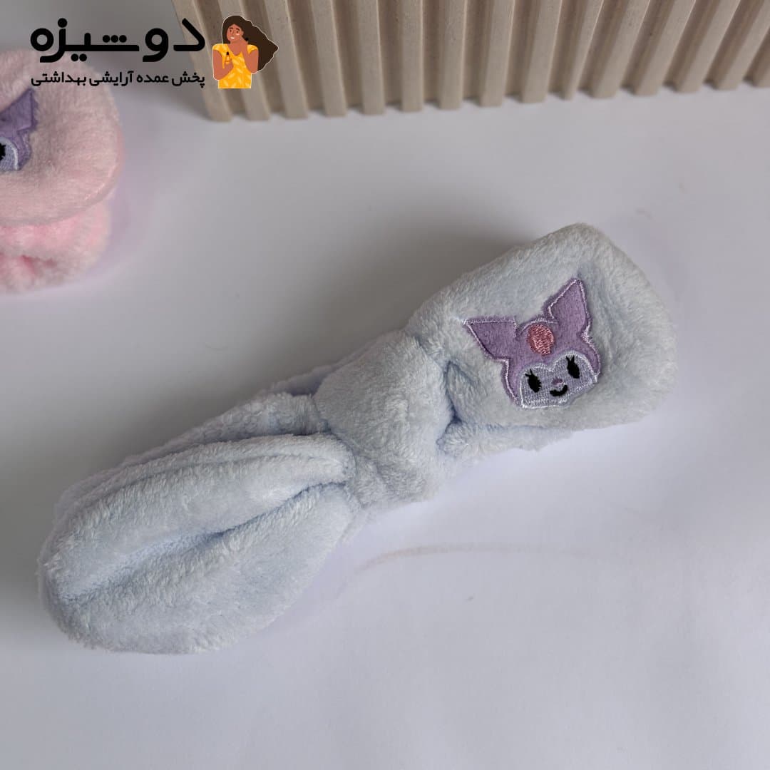 هدبند حوله ای دخترانه مدل کرومی سه رنگ — تصویر ۷