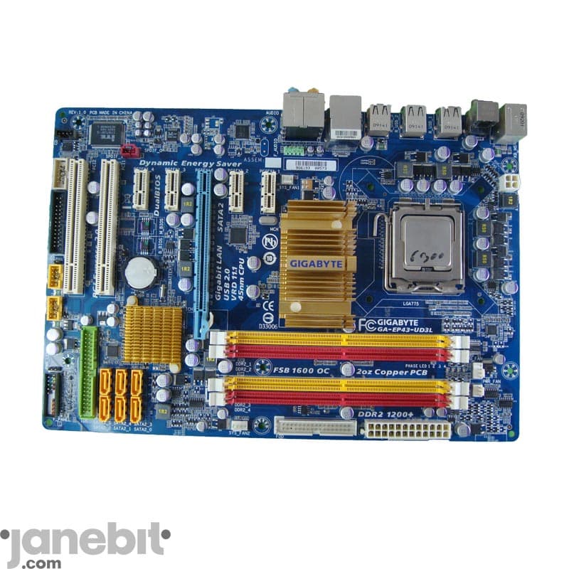 مادربرد گیگابایت مدل GA-EP43-UD3L ATX سوکت LGA775 حافظه DDR2- استوک — تصویر ۲