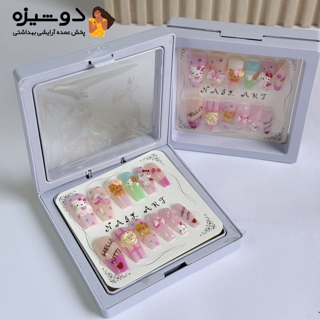 ناخن مصنوعی پینترستی بچگانه خرسی H16 — تصویر ۶