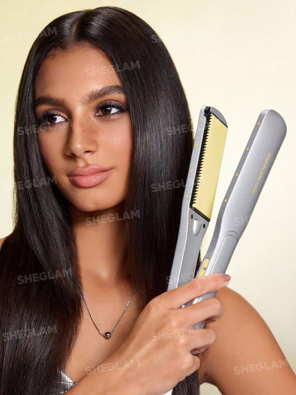 اتو مو صفحه پهن شانه دار شیگلم مدل sleek chic wide glide straightener (ضمانت اصالت) — تصویر ۳