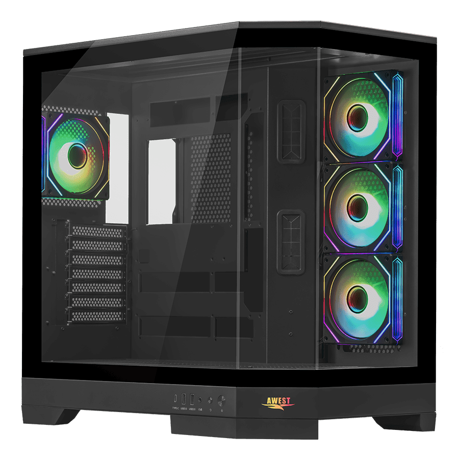 کیس گیمینگ اوست AWEST مدل GT-AQ1-MB — تصویر ۶
