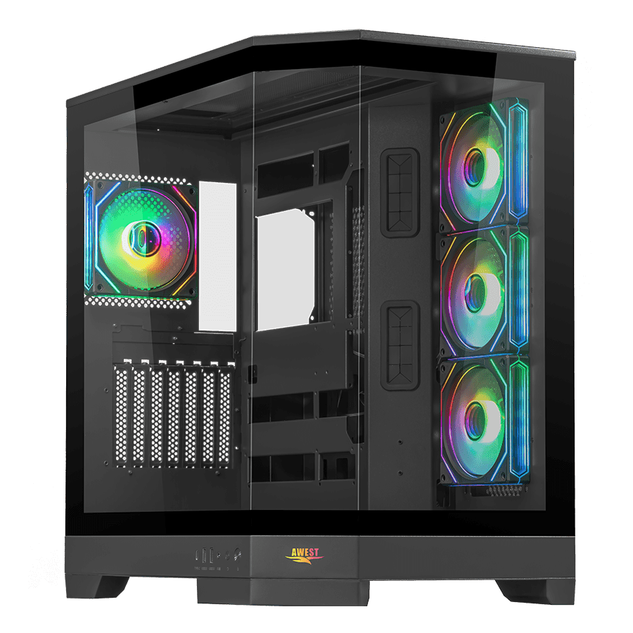 کیس گیمینگ اوست AWEST مدل GT-AQ1-MB — تصویر ۵