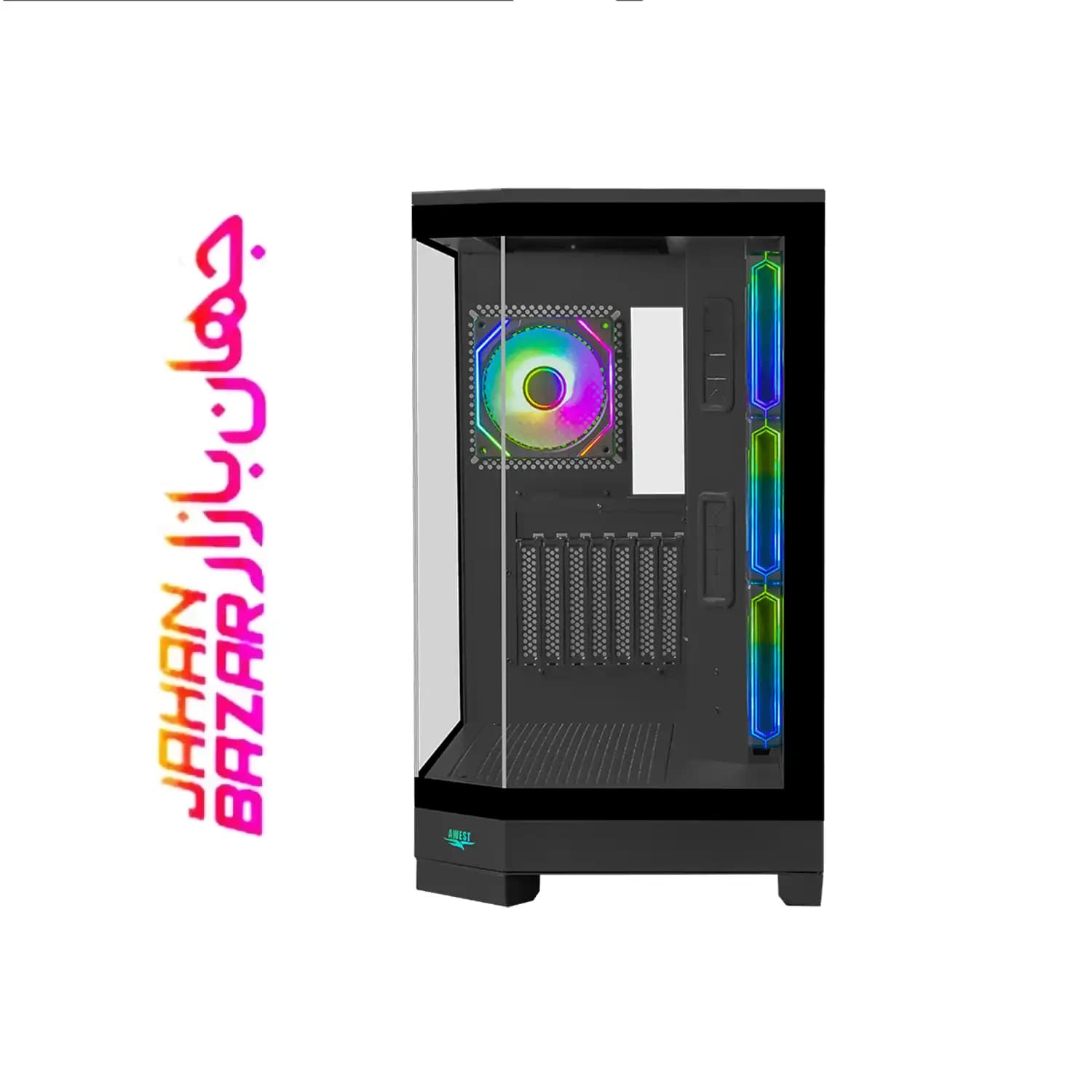 کیس گیمینگ اوست AWEST مدل GT-AQ1-MB — تصویر ۲