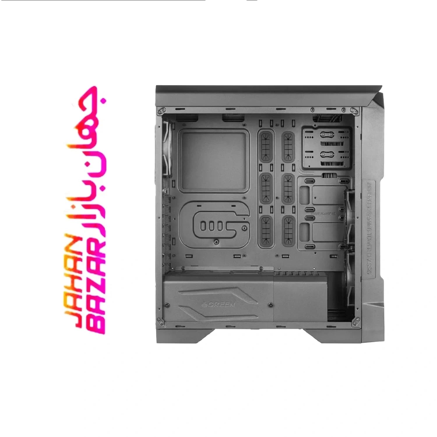 کیس کامپیوتر گرین Striker FRGB مشکی، Mid Tower — تصویر ۵