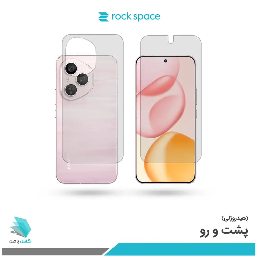 گلس هیدروژلی پشت و رو آنر 400 pro نسخه چین شفاف – برند راک اسپیس