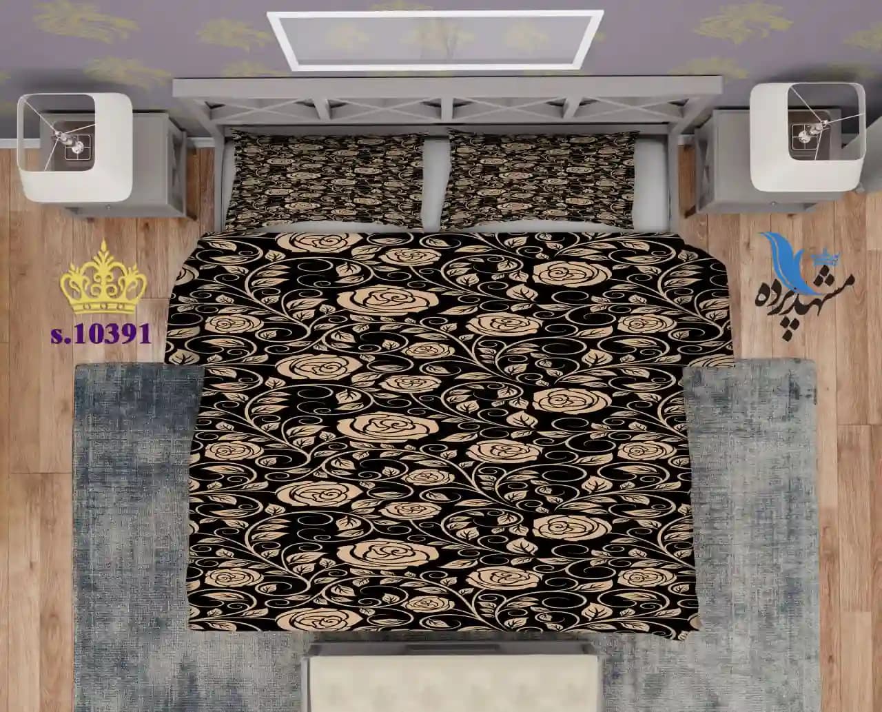 ست روتختی دو نفره طرح گل S10391