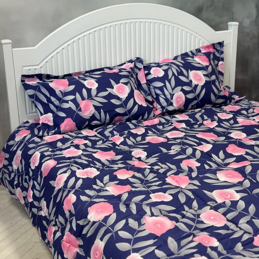 روتختی نفره ساتین سیلک 4تکه کد 2202 — تصویر ۵