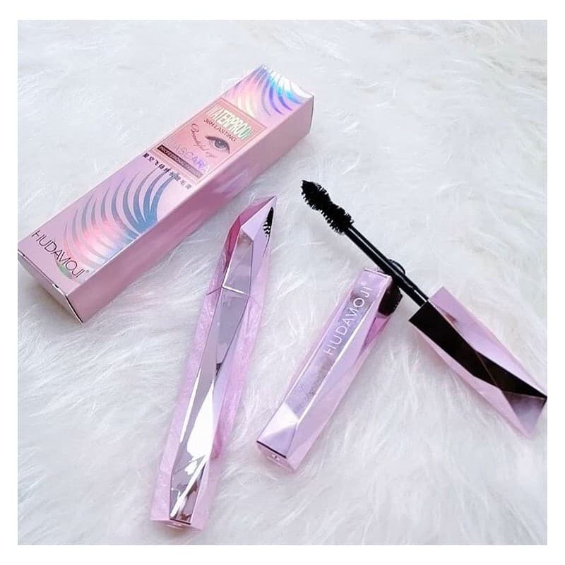 ریمل الماسی برند هدی موجی (Hudamoji Diamond Mascara) | حجم‌دهنده و بلندکننده مژه با جلوه براق مشکی — تصویر ۳