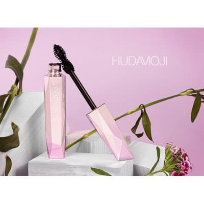 ریمل الماسی برند هدی موجی (Hudamoji Diamond Mascara) | حجم‌دهنده و بلندکننده مژه با جلوه براق مشکی — تصویر ۸
