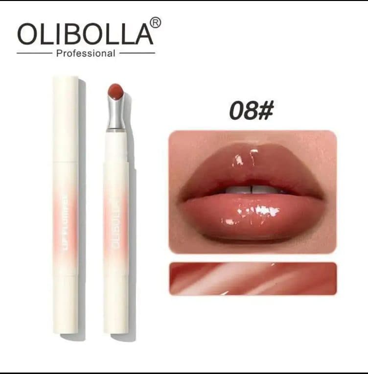 پلامپر لب رنگی اولیبولا با سر فلزی (رژلب مایع حجم دهنده )Lip Plumper — تصویر ۸