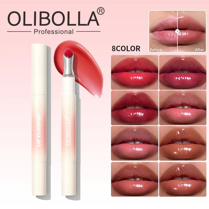 پلامپر لب رنگی اولیبولا با سر فلزی (رژلب مایع حجم دهنده )Lip Plumper — تصویر ۵