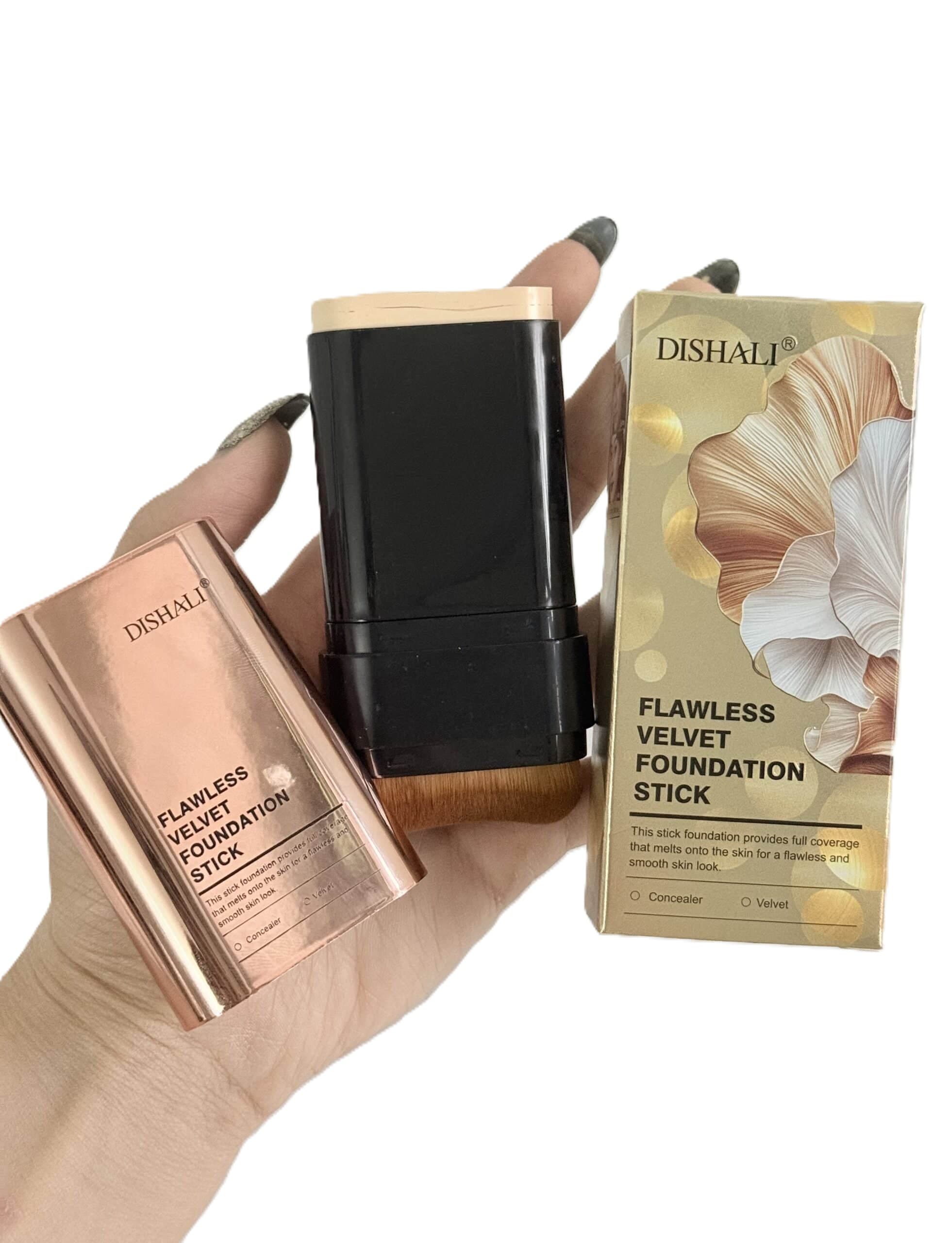 کرمپودر استیکی دوطرفه برند DISHALI با براش M-Shape — تصویر ۲