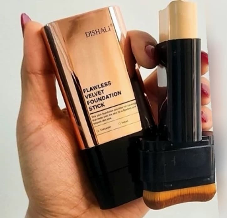 کرمپودر استیکی دوطرفه برند DISHALI با براش M-Shape — تصویر ۳